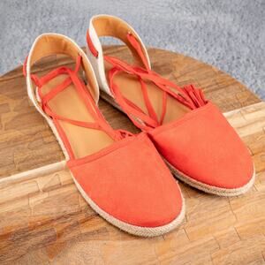 J Crew Espadrilles Size 8 Orange Boho Colorful